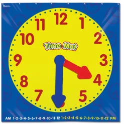 Aktivitatsmatte - Lerne Die Uhrzeit (Englisch)
