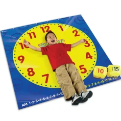 Aktivitatsmatte - Lerne Die Uhrzeit (Englisch)