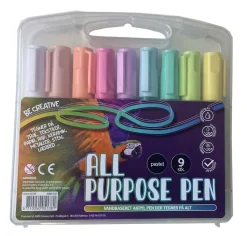 Allzweck Filzstifte - Pastellfarben, 9 Stk.