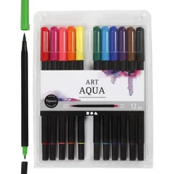 Aquarellfilzer Mit Doppelspitze, 12 Stk