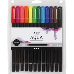 Aquarellfilzer Mit Doppelspitze, 12 Stk