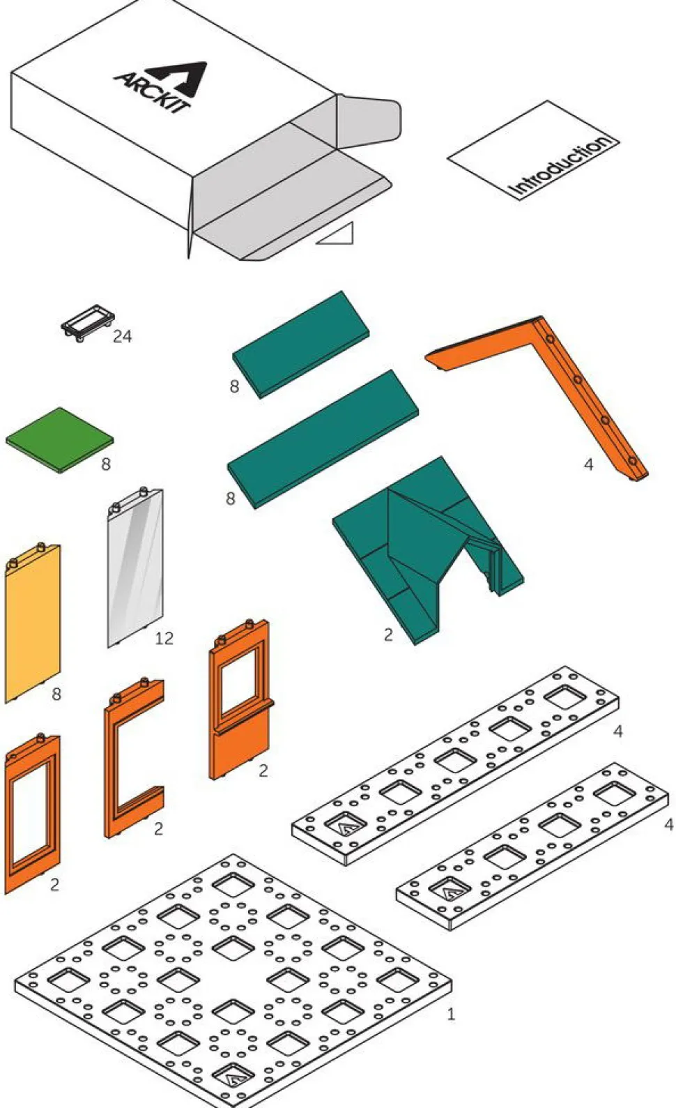 Architekturset Arckit Mini Dormer Colours 2.0