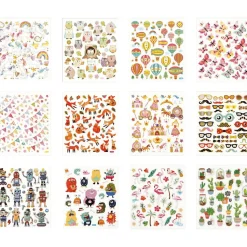 Aufkleber - Diverse, 12 Bogen