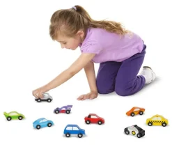 Autos Aus Holz - Kleine Fahrzeuge, 9 Teile