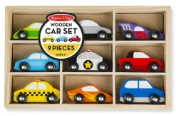Autos Aus Holz - Kleine Fahrzeuge, 9 Teile