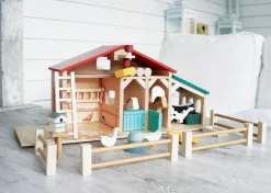 Bauernhof Mit Tieren Und Zubehör - Holz, 22 Teile