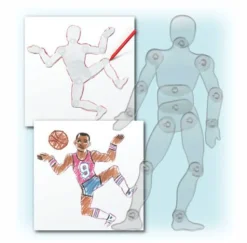 Bewegliche Schablone - Zeichne Menschen