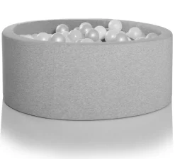 Bällebad Inkl. 250 Bälle, Hellgrau (100X30 Cm)
