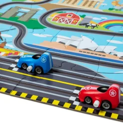 Bodenpuzzle Weltreise M. Fahrbahn, 48 Teile
