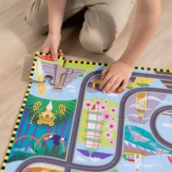 Bodenpuzzle Weltreise M. Fahrbahn, 48 Teile