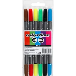 Doppelfilzer - Grundfarben, 6 Stk.