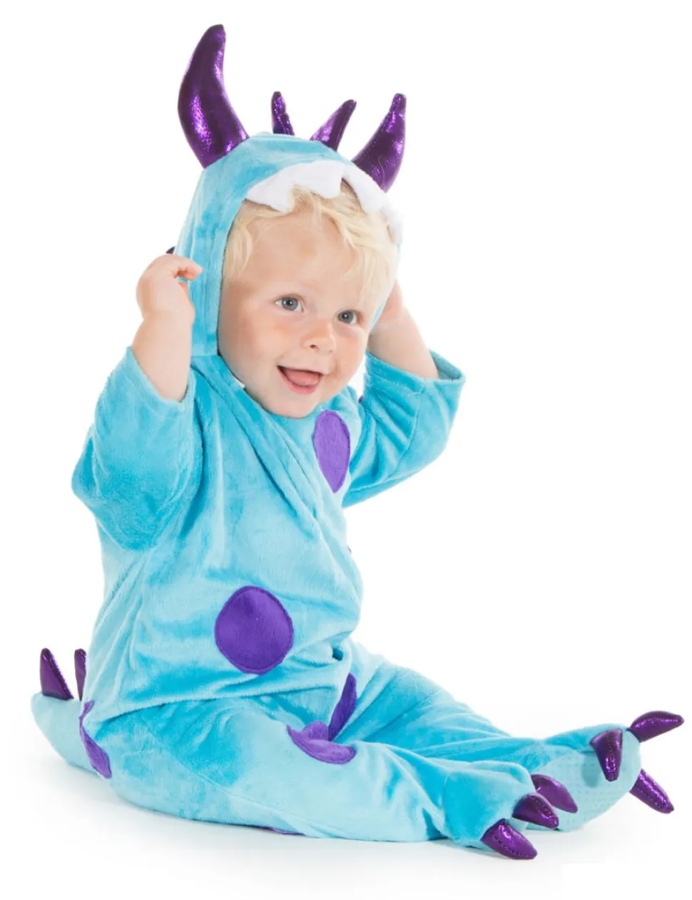 Drachenstrampler, Blaues Muster