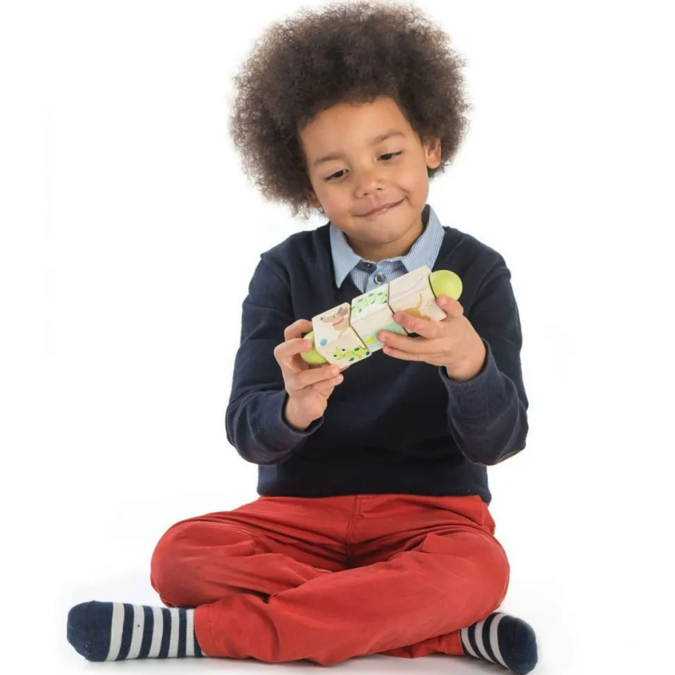 Drehendes Puzzle Aus Holz - Tiere