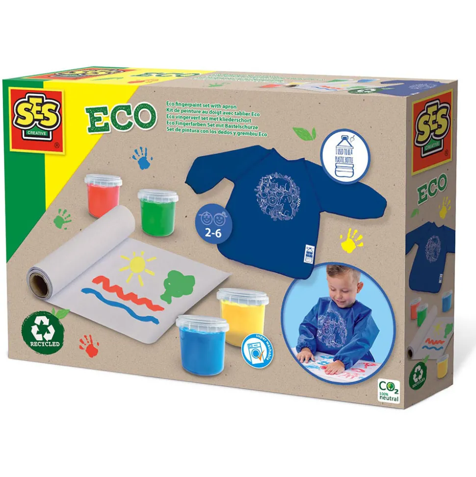 Eco Fingerfarben Set Mit Bastelschurze