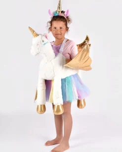 Einhorn Zum Reiten, Weis/Gold