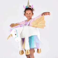 Einhorn Zum Reiten, Weis/Gold