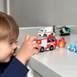 Einsatzfahrzeuge Aus Holz, 5 Stk.