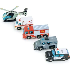 Einsatzfahrzeuge Aus Holz, 5 Stk.