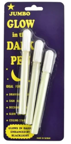 3-Er Set Glow In The Dark Filzstifte