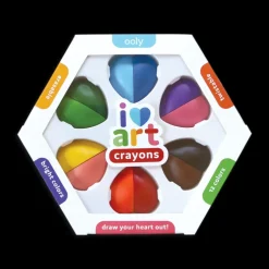 Farbkreide - Herzen, 6 Stk.