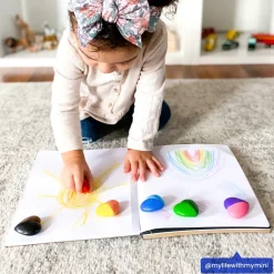 Farbkreide - Herzen, 6 Stk.