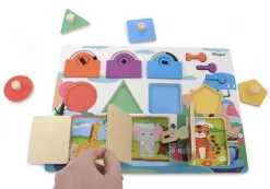 Feinmotorikbrett Schlussel, Formen & Farben