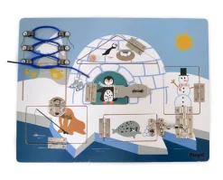 Feinmotorikbrett Verschlusse - Arktis