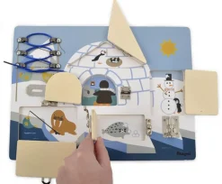 Feinmotorikbrett Verschlusse - Arktis