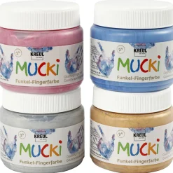 Fingerfarben 150 Ml - Metallic, 4 Stk.