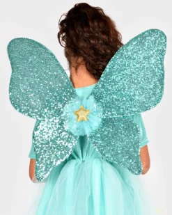 Flugel Mit Pailletten, Minzgrun