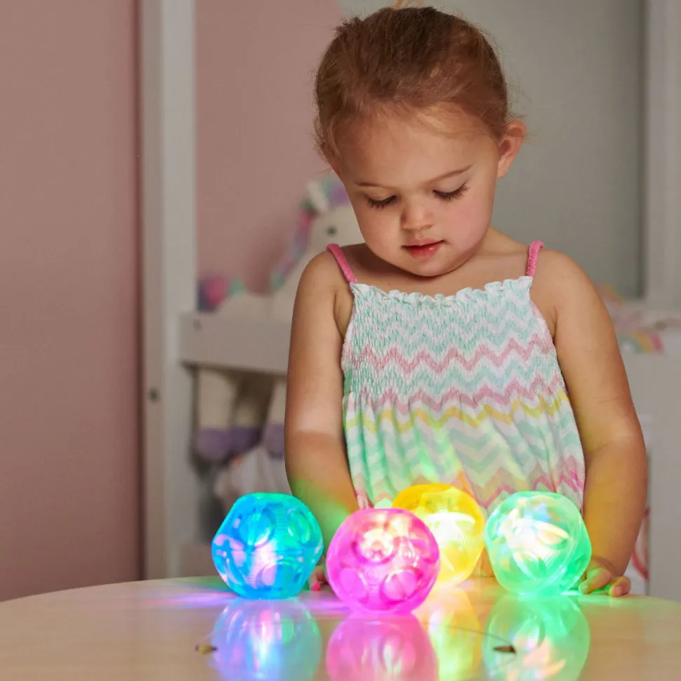 Flummi Mit Blinklicht, 4 Stk