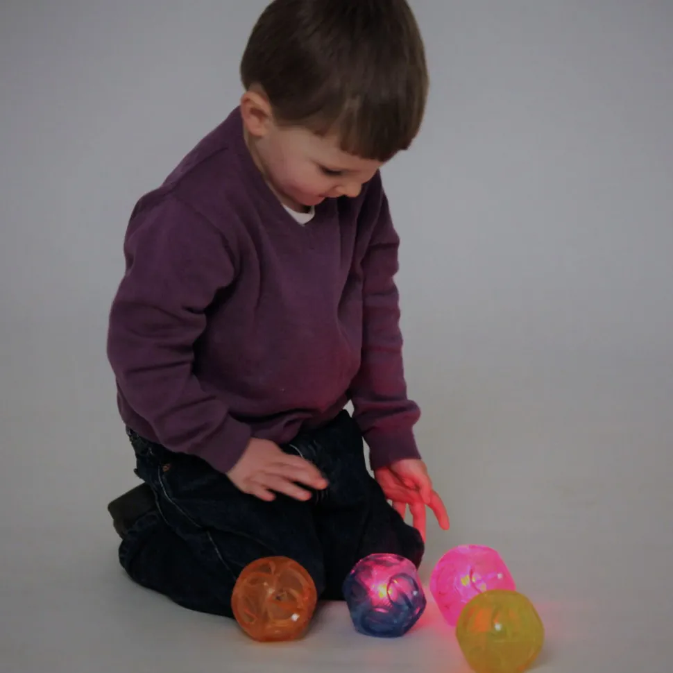 Flummi Mit Blinklicht, 4 Stk