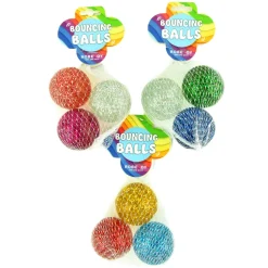 Flummis, 4,5 Cm - Glitzer, 3 Stuck