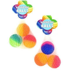 Flummis, 4,5 Cm - Neon, 3 Stuck