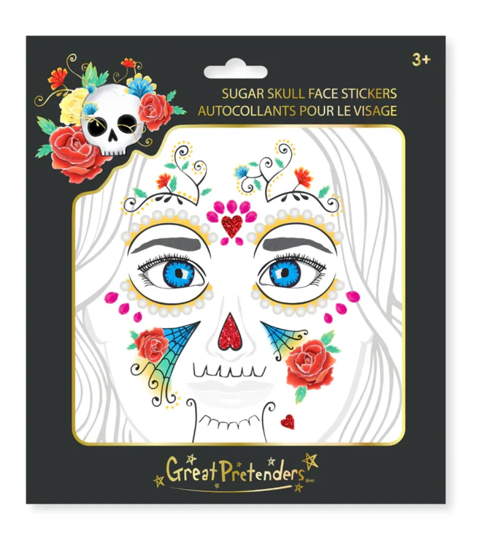 Gesichtsaufkleber - Sugar Skull