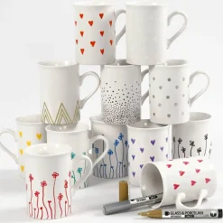 Glas- Und Porzellanmalstifte, 12 Stk.