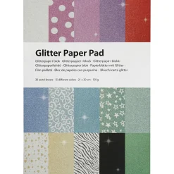 Glitzerpapier A4 - 30 Bogen