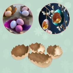 Halbe Eierschalen Aus Karton, 4 Stk