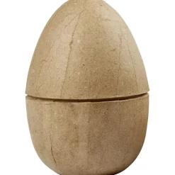 Halbe Eierschalen Aus Papiermache - H.12 Cm