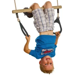 Holz Trapez Mit Ringen Aus Kunststoff, Grun