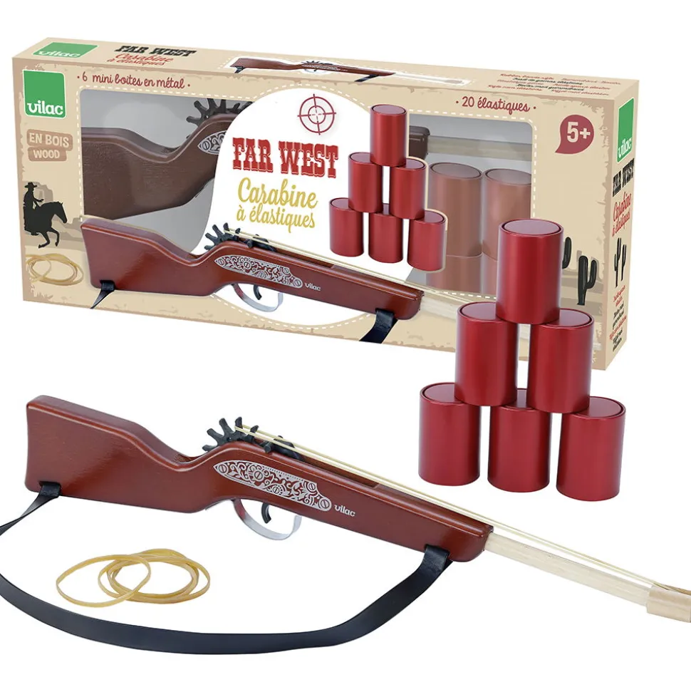 Holzgewehr Mit Gummibandern Und Minidosen