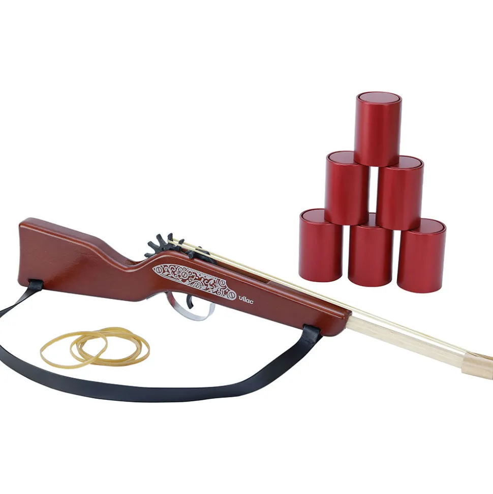 Holzgewehr Mit Gummibandern Und Minidosen