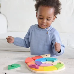 Holzpuzzle - 13 Teile - Farbschlange