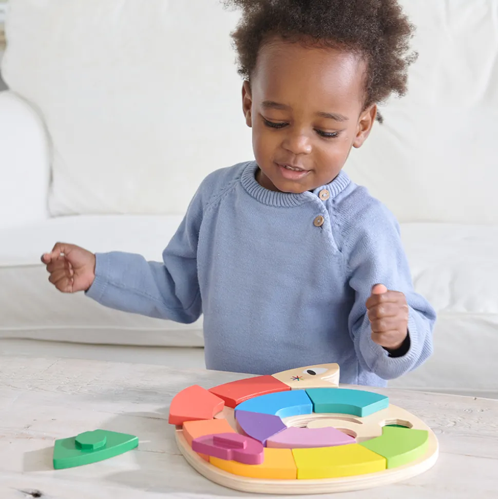 Holzpuzzle - 13 Teile - Farbschlange