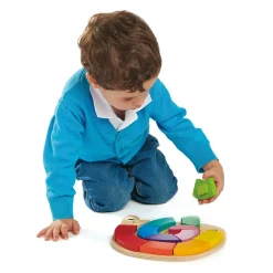 Holzpuzzle - 13 Teile - Farbschlange