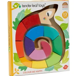 Holzpuzzle - 13 Teile - Farbschlange