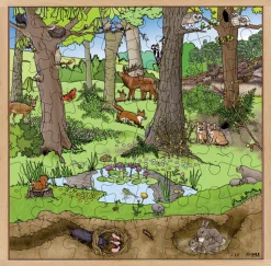 Holzpuzzle Mit 64 Teilen - Fruhling