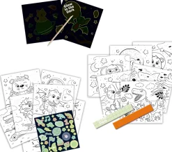 3-In-1 Aktivitats-Malbuch - Glow In The Dark
