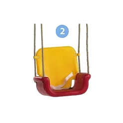 3-In-1 Babyschaukel - Gelb/Rot