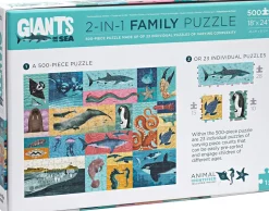 2-In-1 Puzzle - 500 Teile - Meeresriesen